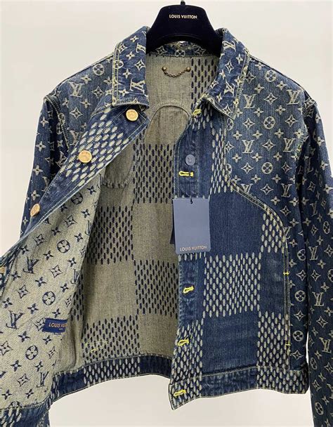 louis vuitton giant damier waves monogram denim jacket|louis vuitton nigo jacket.